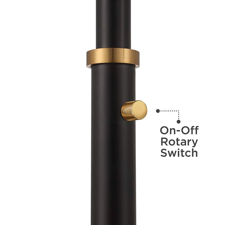 Image 6 Possini Euro Quatro 71" High 4-Light Black Gold Modern Floor Lamp more views