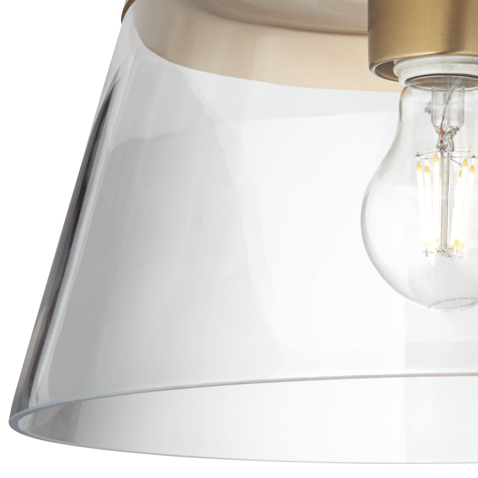 Image 4 Possini Euro Quinten 12" Wide Warm Brass Ceiling Light more views