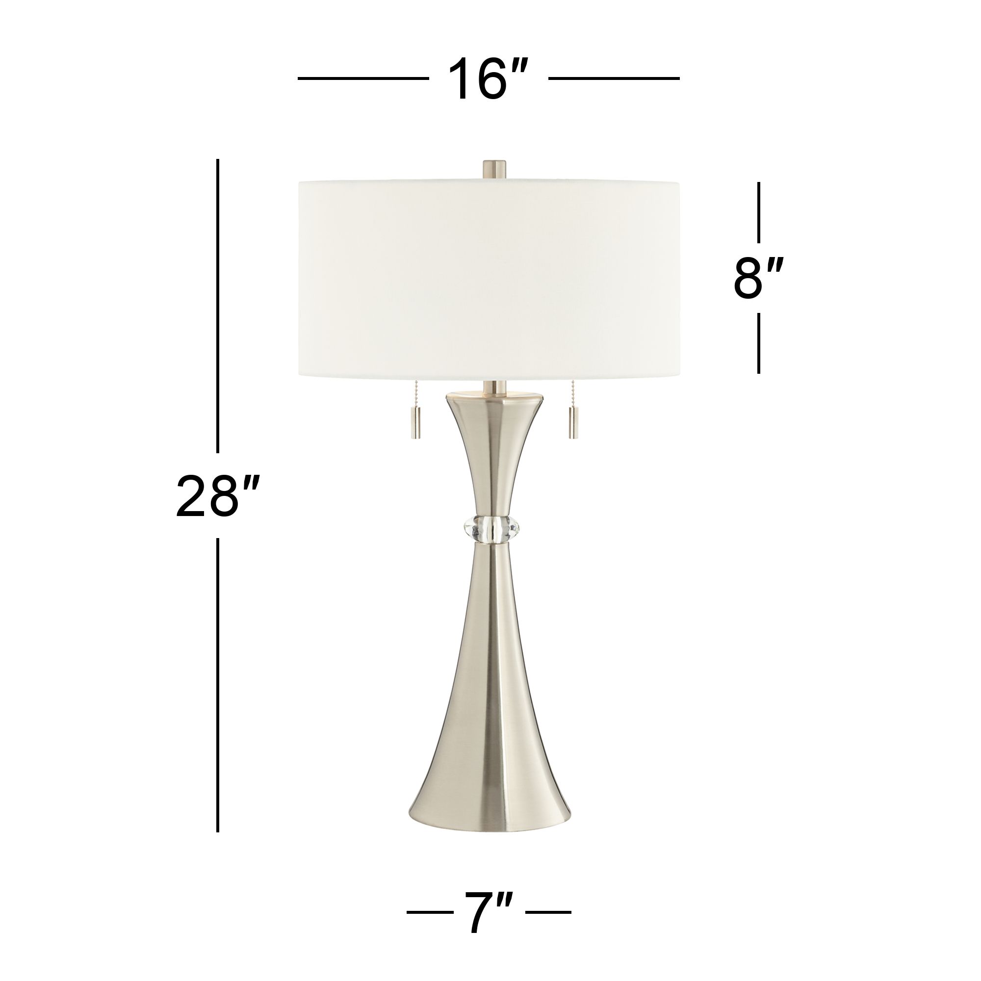 Image 7 Possini Euro Rachel 28" Metal Column Modern Table Lamps Set of 2 more views