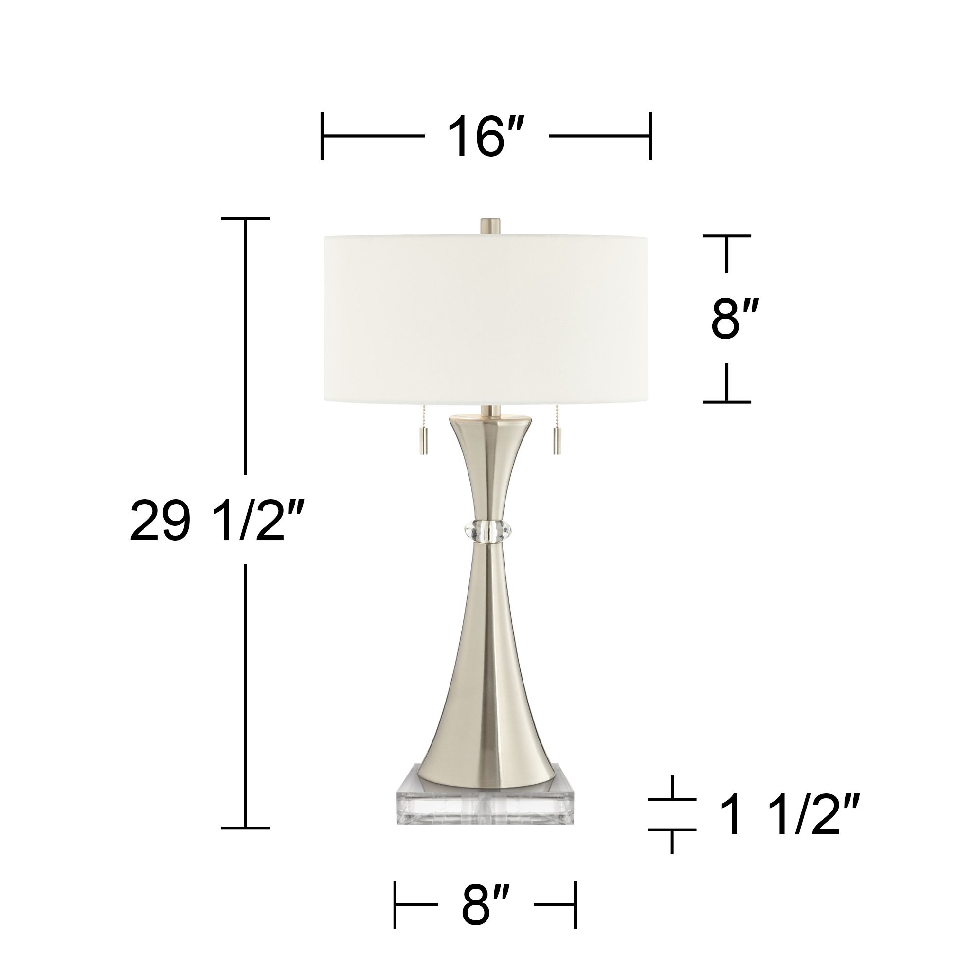 Image 5 Possini Euro Rachel 29 1/2" Metal Table Lamps with Square Risers more views