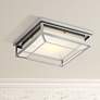 Possini Euro Radcliffe 12" Wide Matte Nickel LED Outdoor Ceiling Light