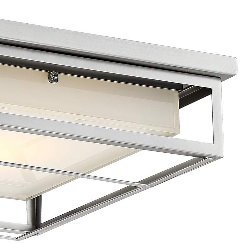 Image 3 Possini Euro Radcliffe 12" Wide Matte Nickel LED Outdoor Ceiling Light more views
