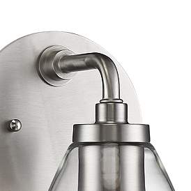 Image4 of Possini Euro Raden 10" High Brushed Nickel Wall Sconce more views