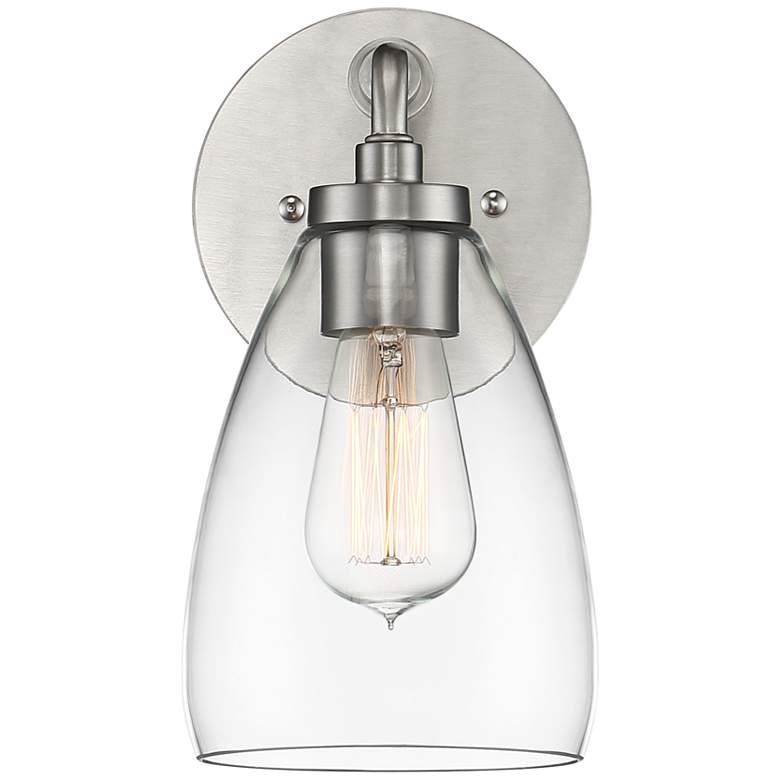 Image 6 Possini Euro Raden 10" High Brushed Nickel Wall Sconce more views