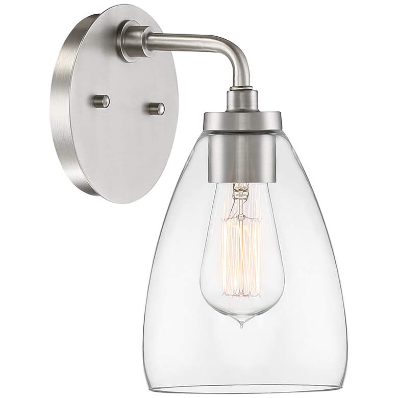 Image 7 Possini Euro Raden 10" High Brushed Nickel Wall Sconce more views