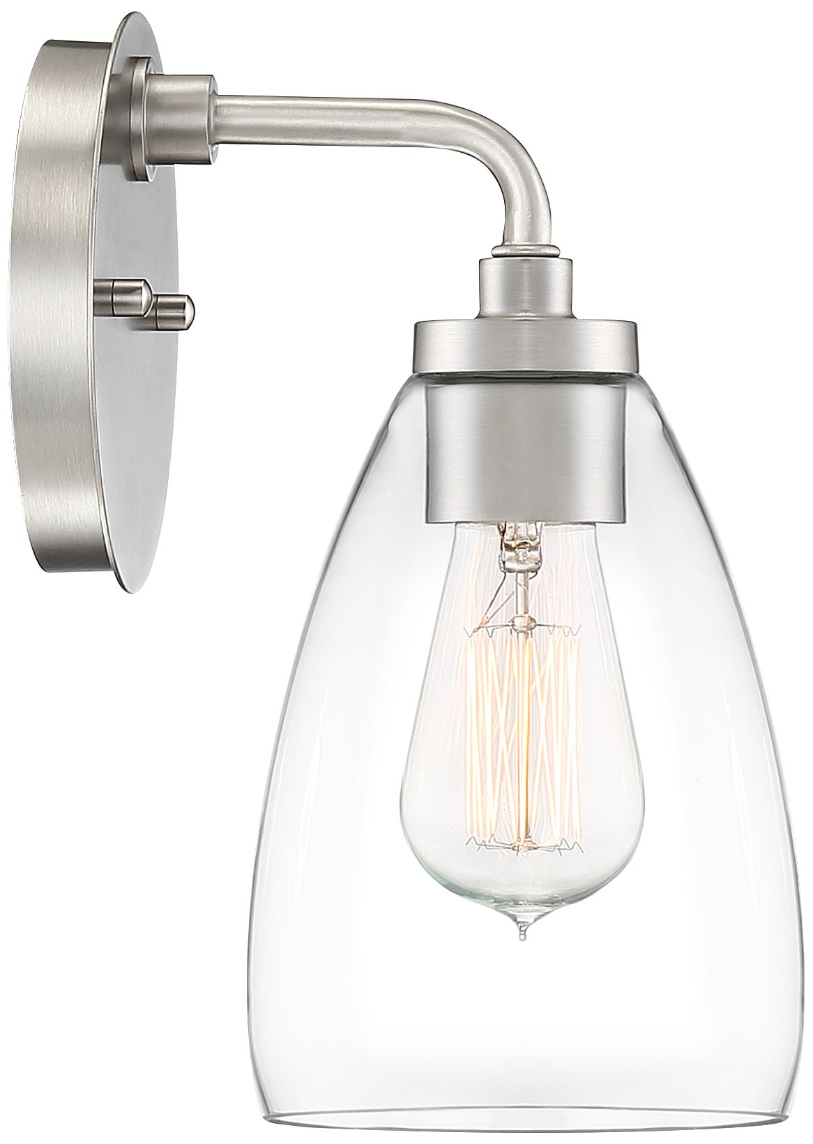 Possini Euro Raden 10" High Brushed Nickel Wall Sconce in scene