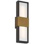 3_Possini Euro Radford 18"H Sand Black and Brass LED Outdoor Wall Light