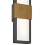 4_Possini Euro Radford 18"H Sand Black and Brass LED Outdoor Wall Light more views