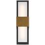 6_Possini Euro Radford 18"H Sand Black and Brass LED Outdoor Wall Light more views