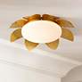 1_Possini Euro Radiance 16" Wide Brass Flower LED Ceiling Light