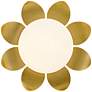 Possini Euro Radiance 16" Wide Brass Flower LED Ceiling Light
