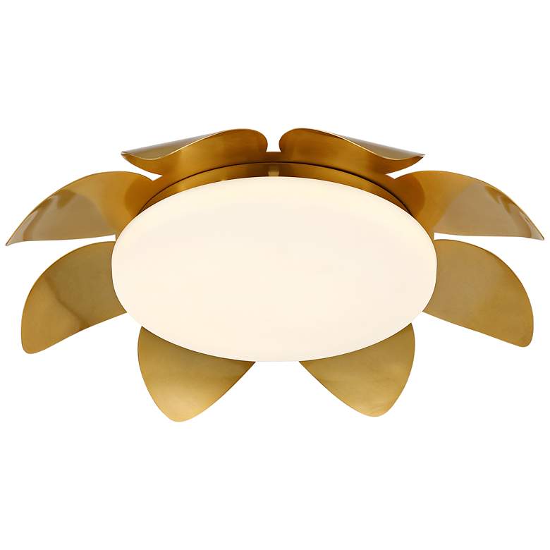 Image 2 Possini Euro Radiance 16"W Brass Flower LED Ceiling Light