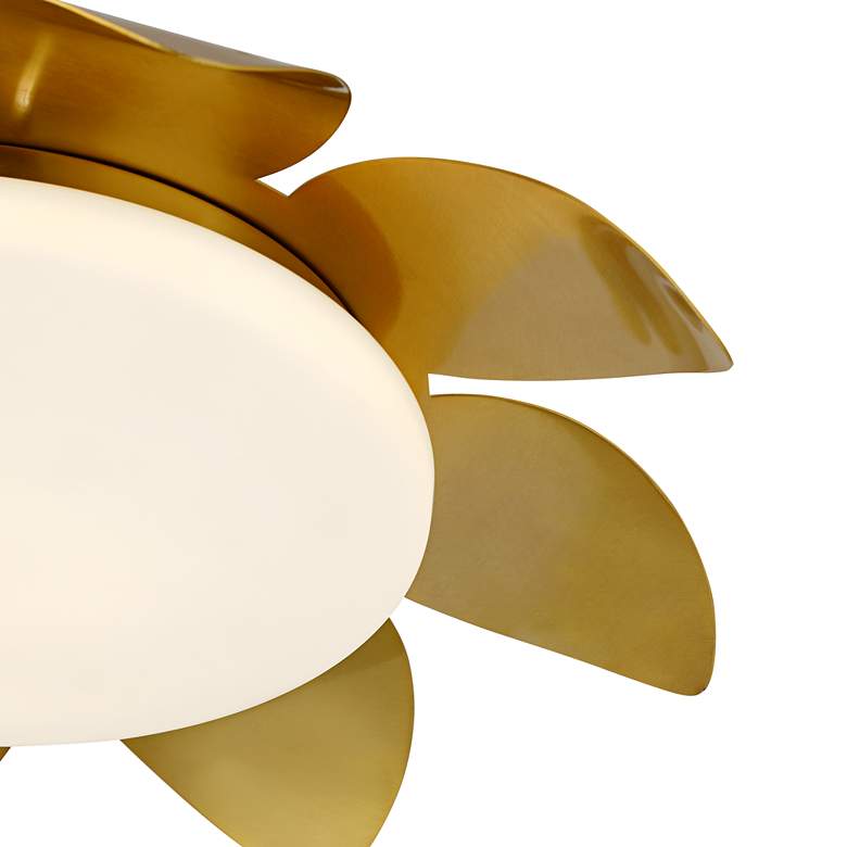 Image 3 Possini Euro Radiance 16"W Brass Flower LED Ceiling Light more views