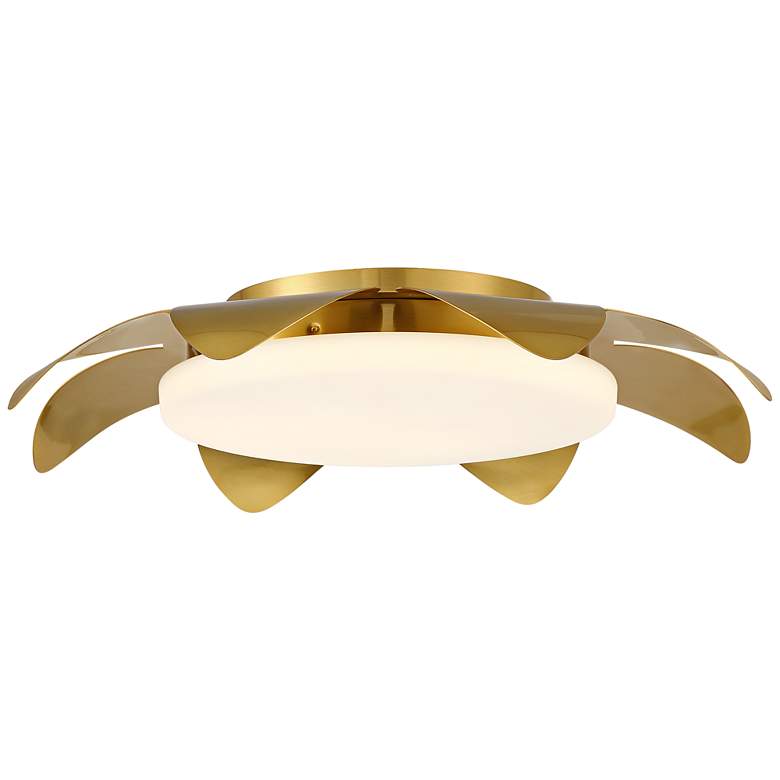 Image 5 Possini Euro Radiance 16"W Brass Flower LED Ceiling Light more views