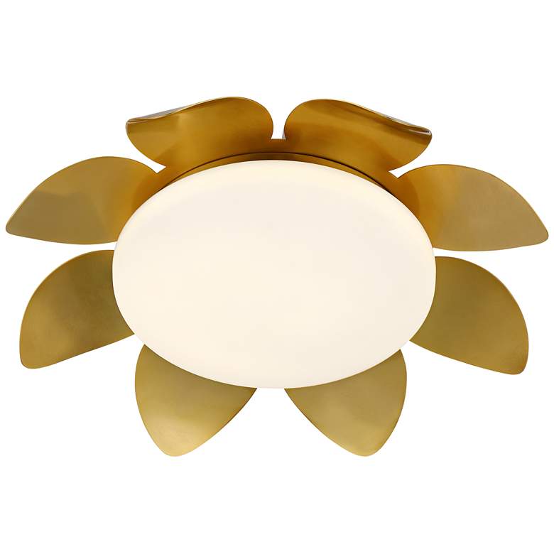 Image 7 Possini Euro Radiance 16"W Brass Flower LED Ceiling Light more views