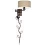 Possini Euro Radix Reading Light Swing Arm Wall Lamp with Vine Cord Cover