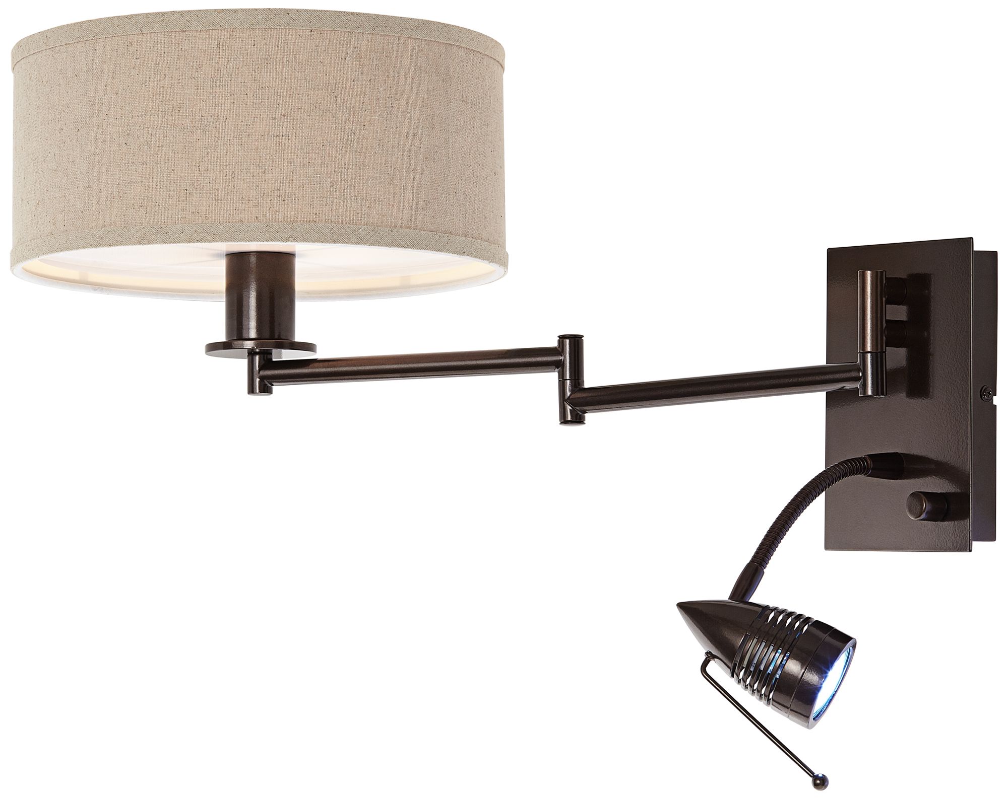 possini euro radix led reading swing arm wall lamp