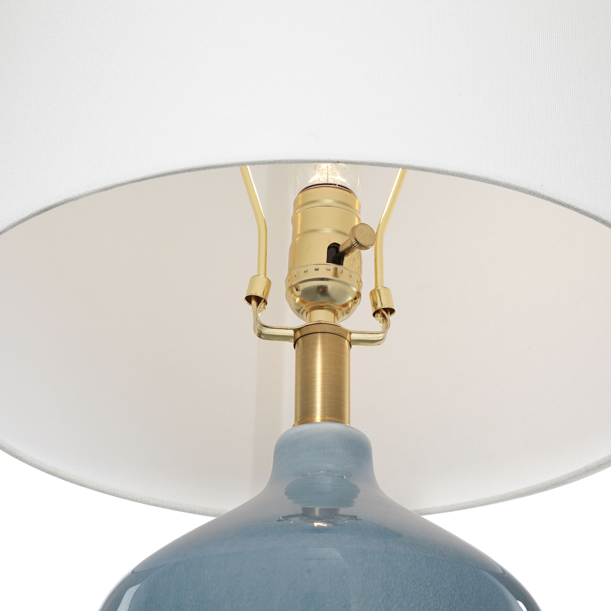 Image 4 Possini Euro Rafael 25 1/2"H Pastel Blue Ceramic Table Lamp Set of 2 more views