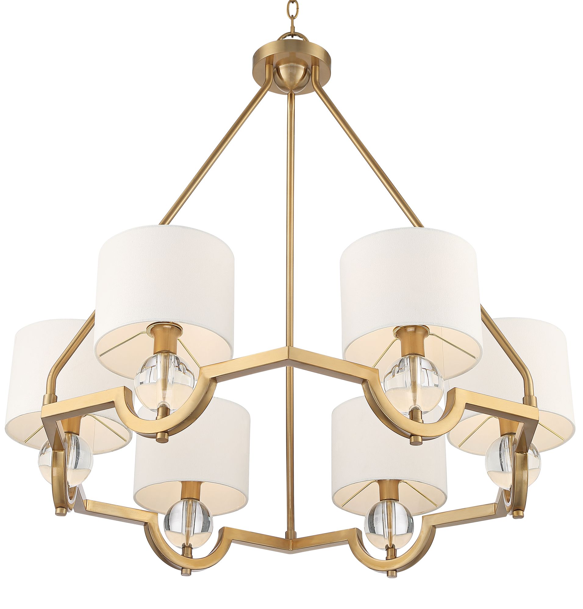 Image 4 Possini Euro Rainey 32 3/4" Wide Brass Crystal Shade Luxury Chandelier more views