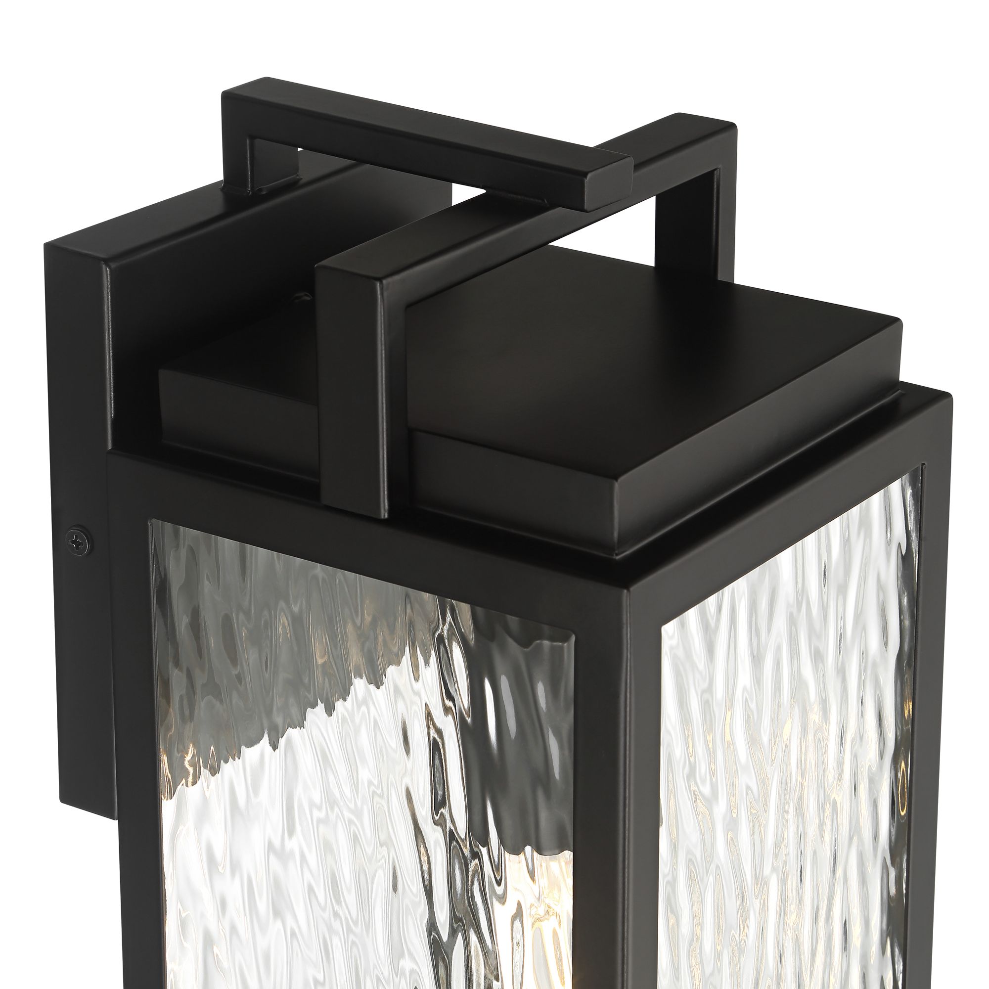 Image 3 Possini Euro Ralph 15" High Black Metal Water Glass Outdoor Wall Light more views