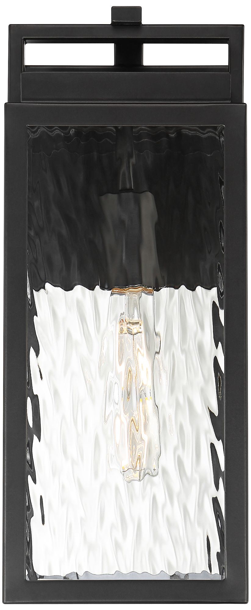 Image 5 Possini Euro Ralph 15" High Black Metal Water Glass Outdoor Wall Light more views