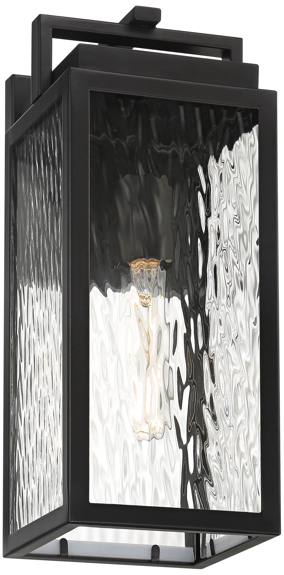 Image 6 Possini Euro Ralph 15" High Black Metal Water Glass Outdoor Wall Light more views