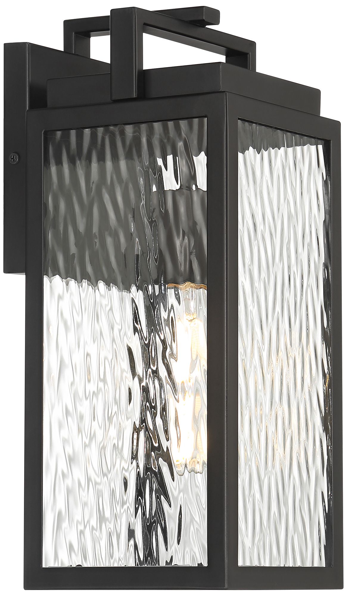 Image 7 Possini Euro Ralph 15" High Black Metal Water Glass Outdoor Wall Light more views