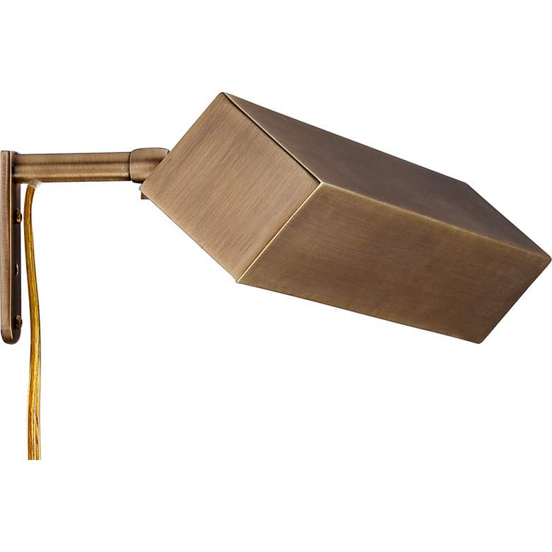 Image 6 Possini Euro Ralston 14" Antique Brass Modern Plug-In Picture Light more views