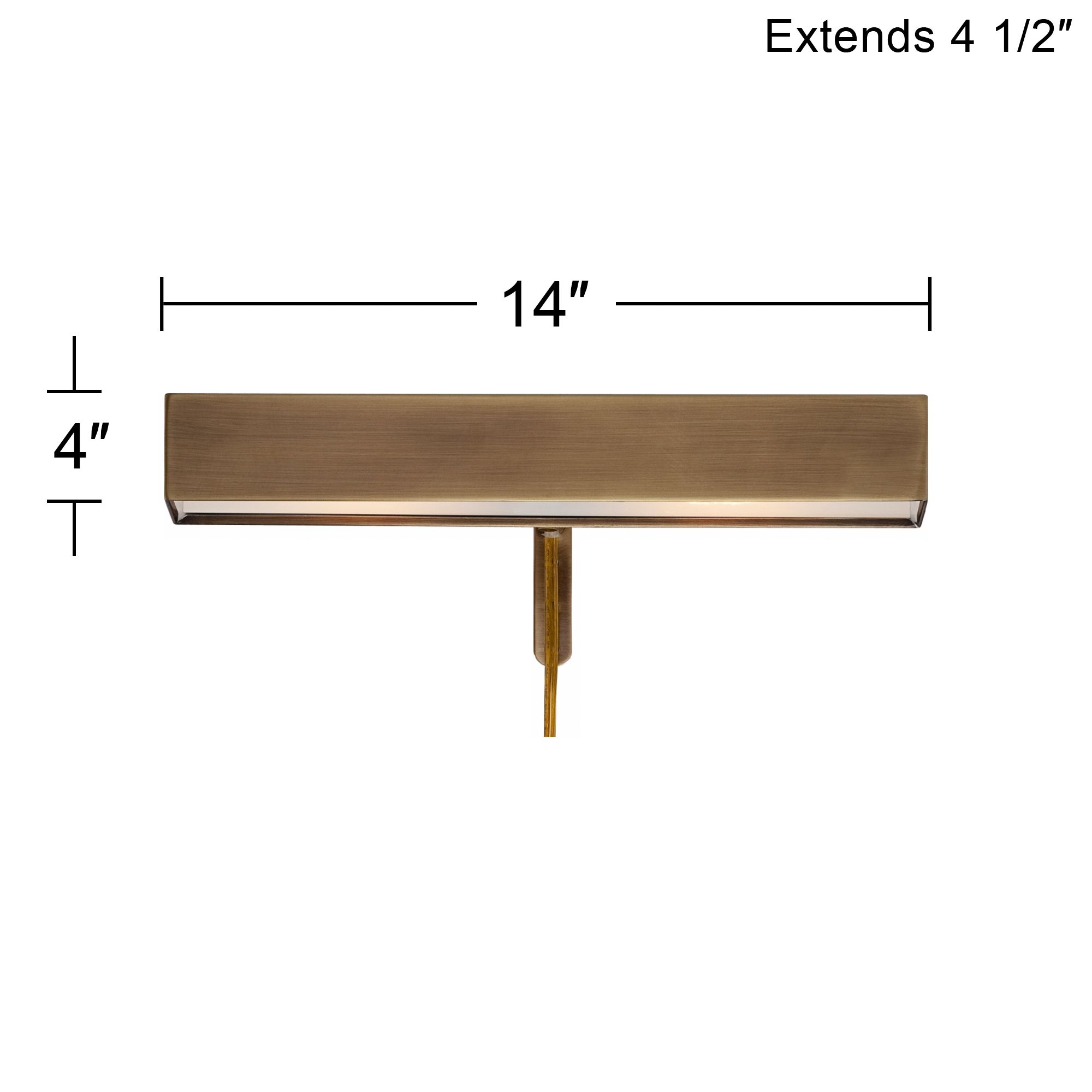Possini Euro Ralston 14" Antique Brass Modern Plug-In Picture Light in scene
