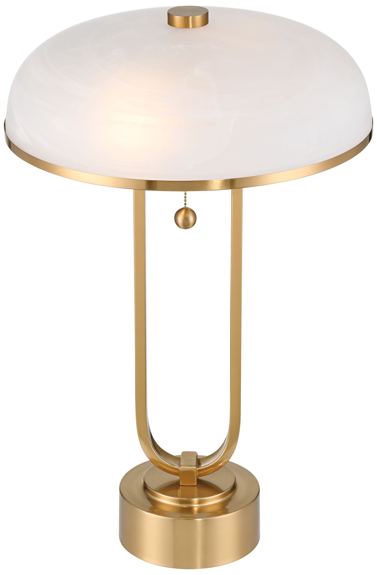 Image 2 Possini Euro Ramses 25 1/2" Alabaster Mushroom Dome USB Outlet Lamp
