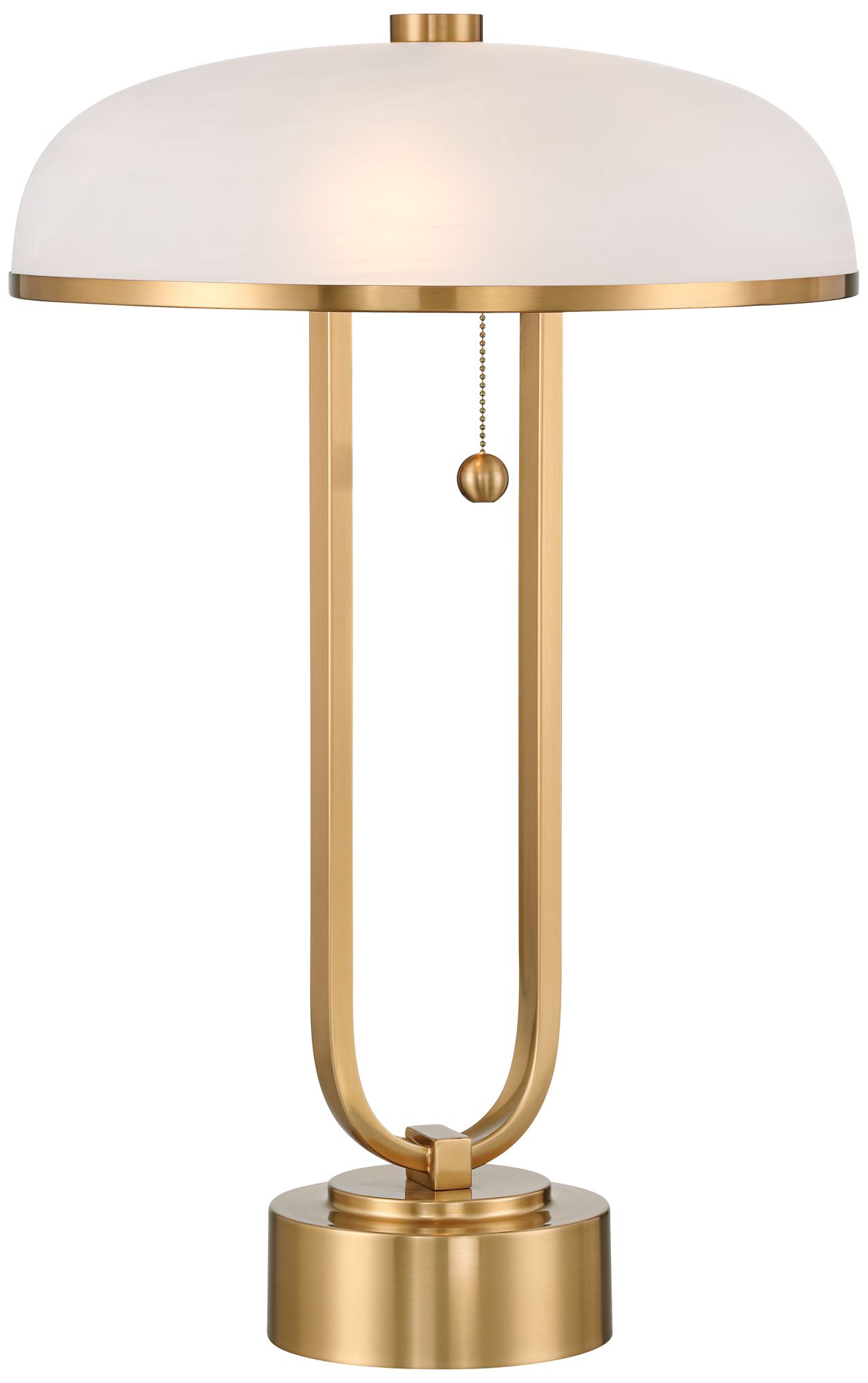 Watch A Video About the Possini Euro Ramses Alabaster Mushroom Dome USB Outlet Lamp