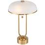 3_Possini Euro Ramses 25 1/2" Alabaster Mushroom Dome USB Outlet Lamp