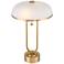 Possini Euro Ramses 25 1/2" Alabaster Mushroom Dome USB Outlet Lamp