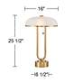 Watch A Video About the Possini Euro Ramses Alabaster Mushroom Dome USB Outlet Lamp