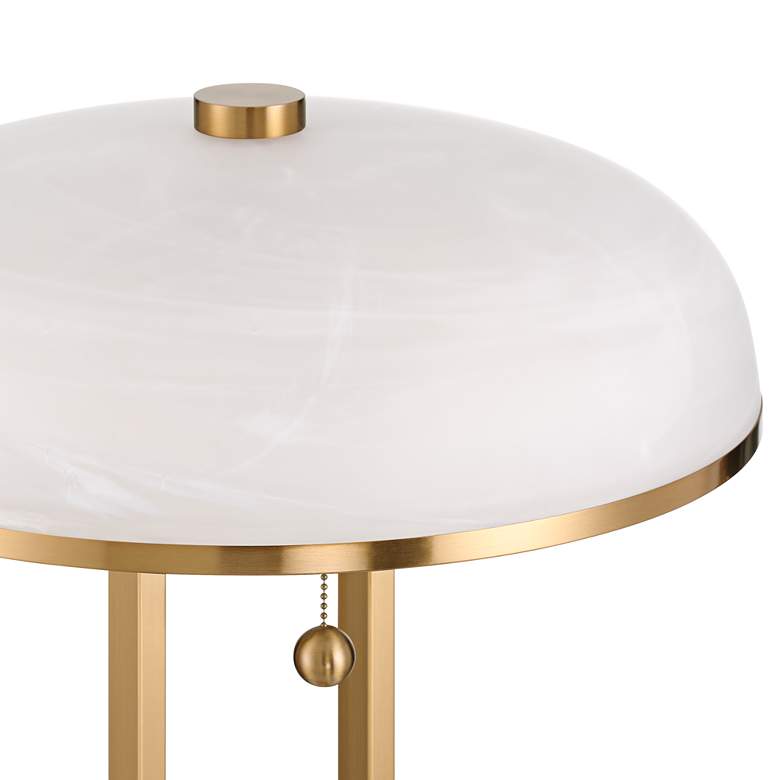 Image 6 Possini Euro Ramses 25 1/2" Alabaster Mushroom Dome USB Outlet Lamp more views