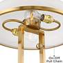 Watch A Video About the Possini Euro Ramses Alabaster Mushroom Dome USB Outlet Lamp