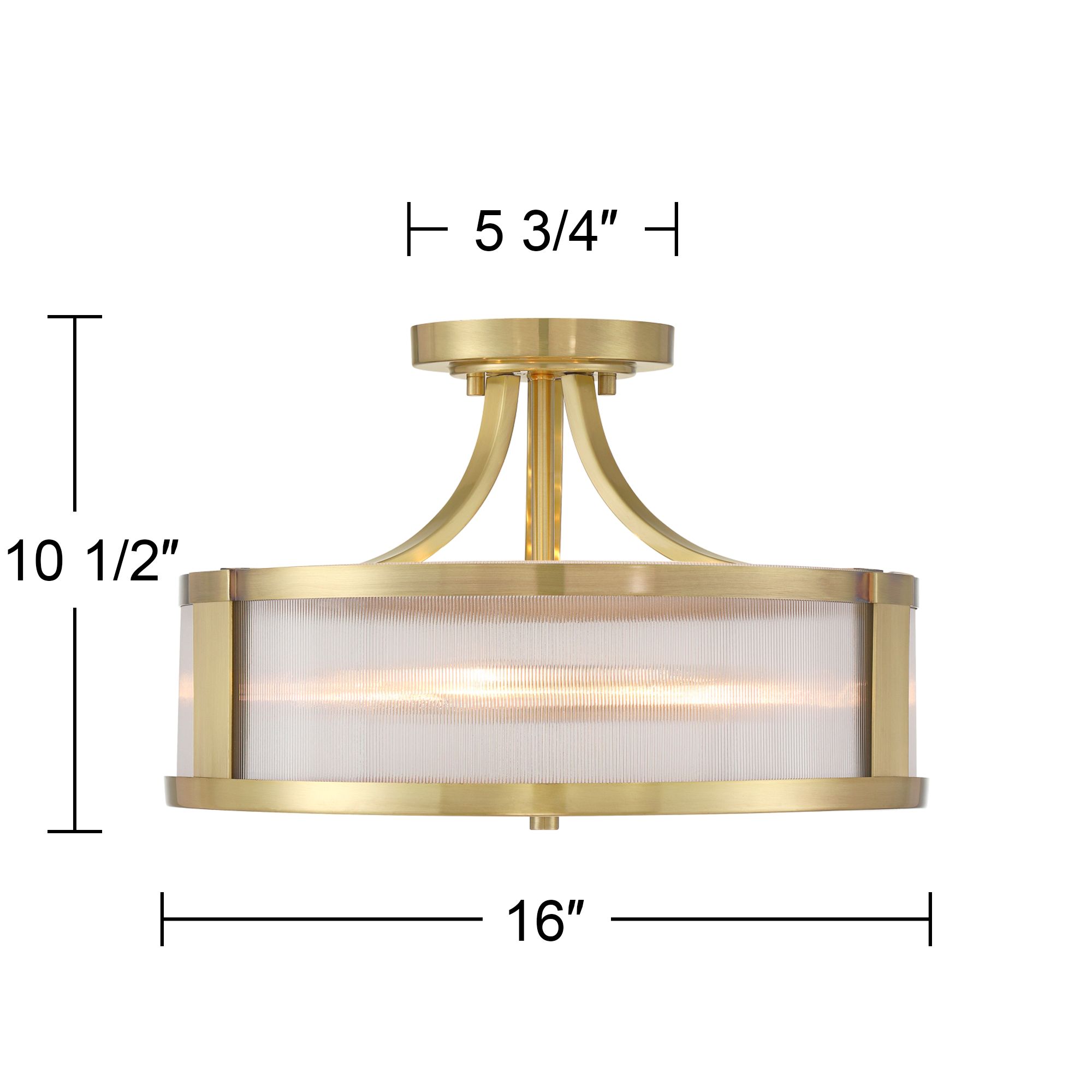 Watch A Video About the Possini Euro Randall 16 Wide Brass Drum Ceiling Light
