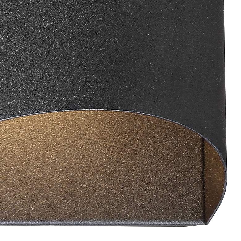 Image 3 Possini Euro Ratner 5 1/2" High Black LED Outdoor Wall Light Set of 2 more views