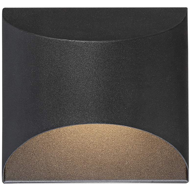 Image 4 Possini Euro Ratner 5 1/2" High Black LED Outdoor Wall Light Set of 2 more views