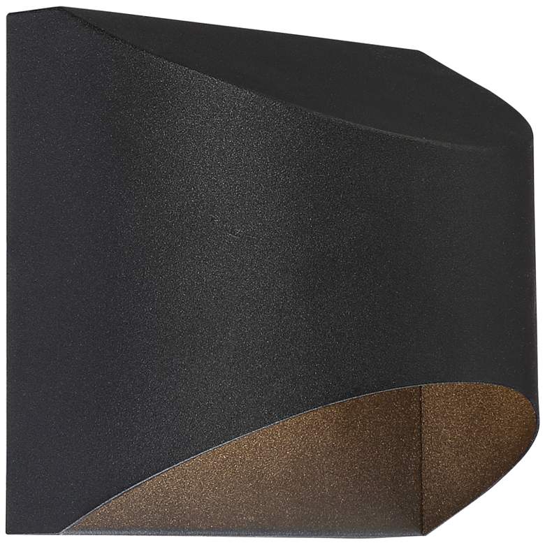 Image 5 Possini Euro Ratner 5 1/2" High Black LED Outdoor Wall Light Set of 2 more views