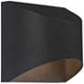 Possini Euro Ratner 5 1/2" High Black LED Outdoor Wall Light Set of 2