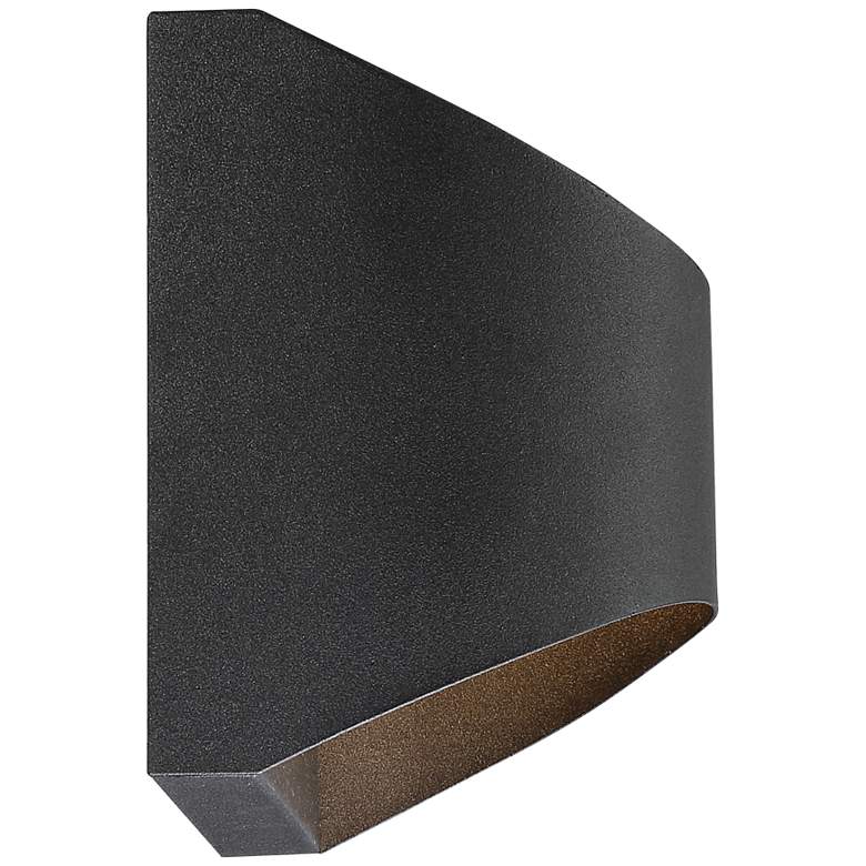 Image 6 Possini Euro Ratner 5 1/2" High Black LED Outdoor Wall Light Set of 2 more views