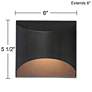 Possini Euro Ratner 5 1/2" High Black LED Outdoor Wall Light Set of 2