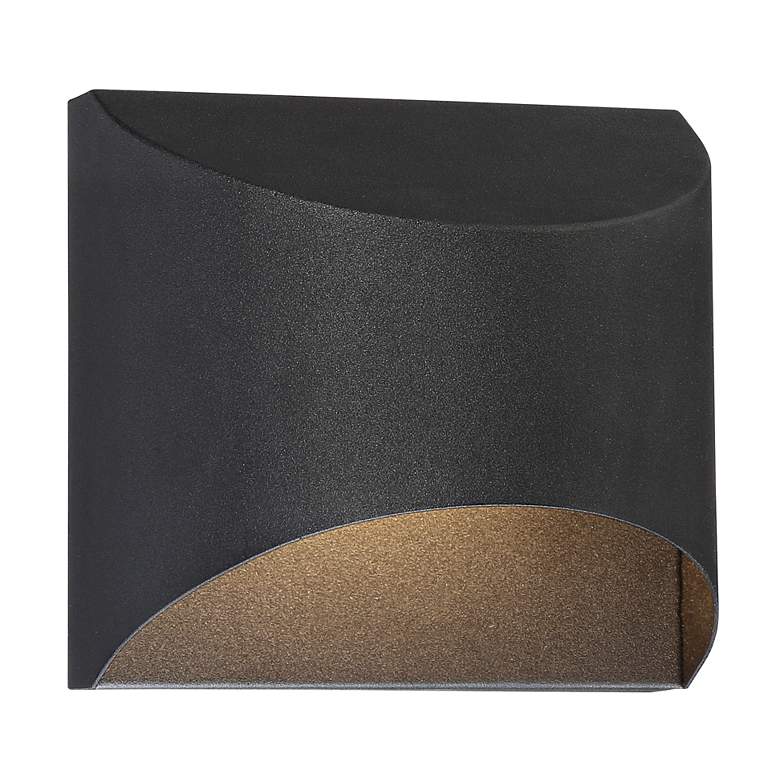 Image 2 Possini Euro Ratner 5 1/2 inch High Black Modern LED Outdoor Wall Light