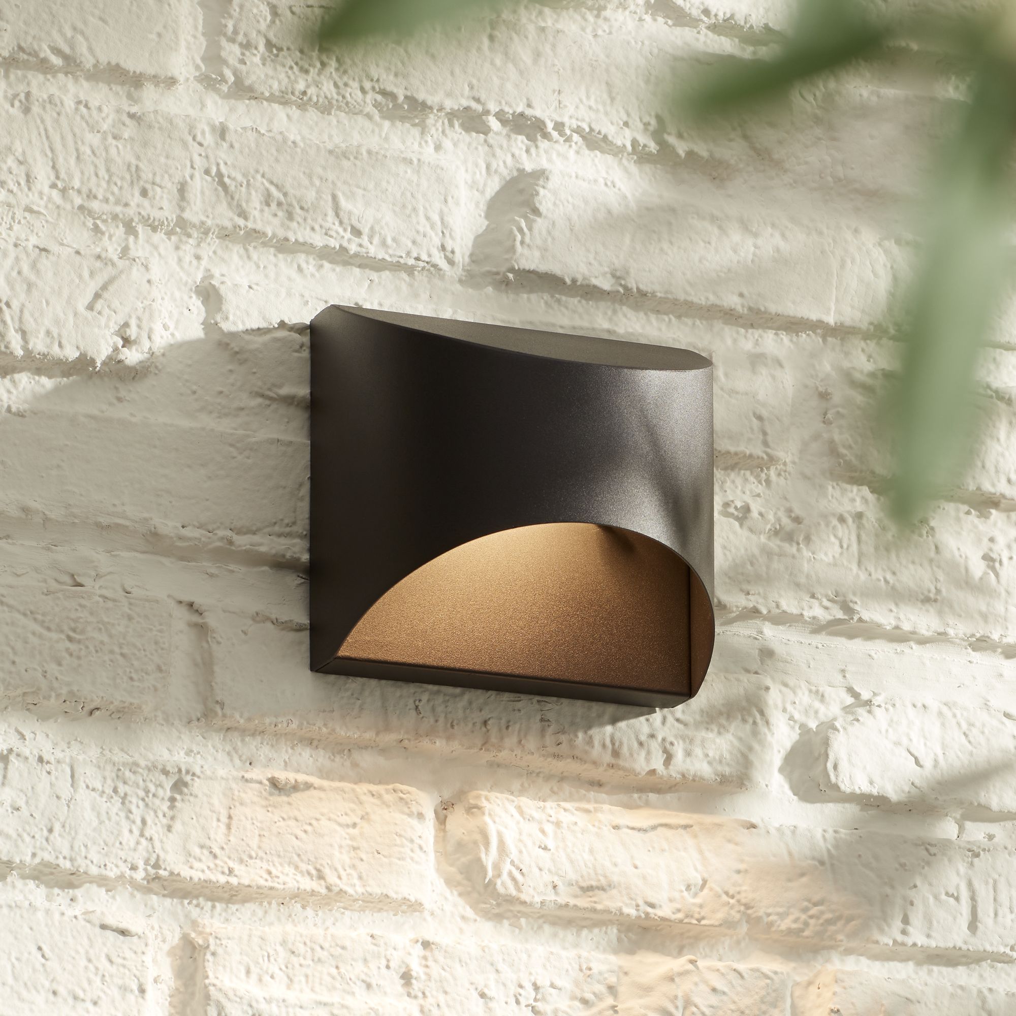 Image 7 Possini Euro Ratner 5 1/2" High Black Modern LED Outdoor Wall Light more views