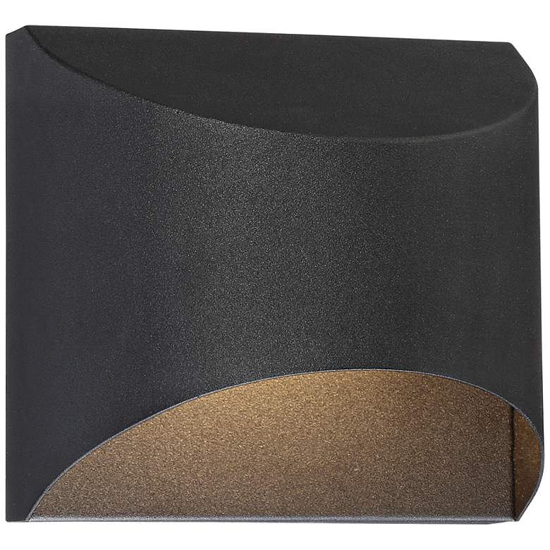 Image 1 Possini Euro Ratner 5 1/2 inch High Black Modern LED Wall Sconce