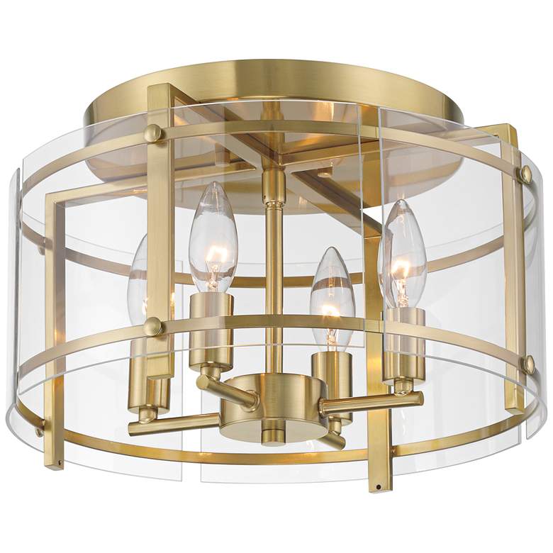 Image 2 Possini Euro Raye 13 3/4"W Soft Gold 4-Light Ceiling Light