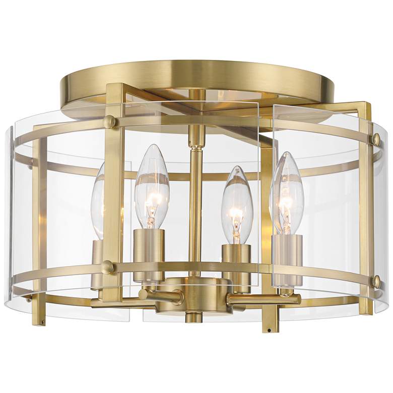 Image 4 Possini Euro Raye 13 3/4"W Soft Gold 4-Light Ceiling Light more views