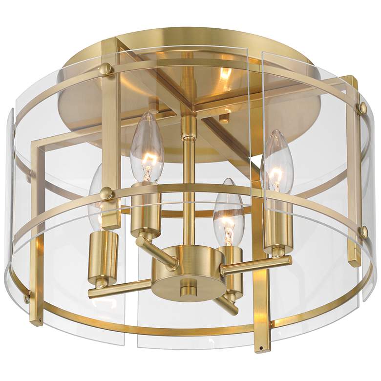 Image 6 Possini Euro Raye 13 3/4"W Soft Gold 4-Light Ceiling Light more views