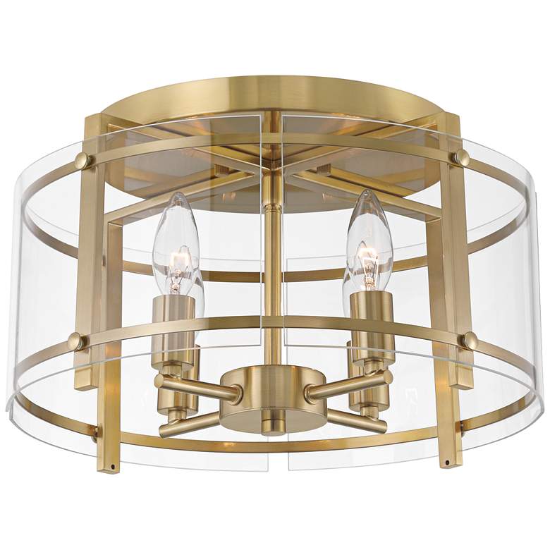 Image 7 Possini Euro Raye 13 3/4"W Soft Gold 4-Light Ceiling Light more views